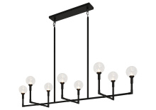 Matteo Lighting C64808BKCL - Candlestix Black Chandelier
