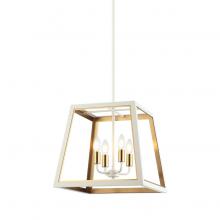 Matteo Lighting C72104WHAG - Rosalie White + Aged Gold Brass Pendant