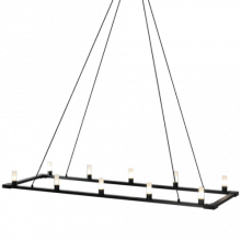 Matteo Lighting C75210MB - Cascadian Matte Black Chandelier