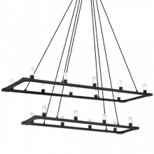 Matteo Lighting C75218MB - Cascadian Matte Black Chandelier