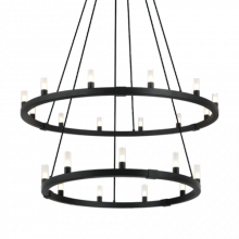 Matteo Lighting C75221MB - Cascadian Matte Black Chandelier