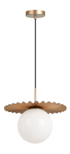 Matteo Lighting C83111MGOP - Modern Ruff Matte Gold Pendant