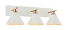 Matteo Lighting S10603WH - Bliss Aged Gold Brass + White Wall Sconce