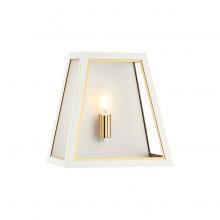 Matteo Lighting W72101WHAG - Rosalie White + Aged Gold Brass Wall Sconce