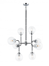 Matteo Lighting C58208CHCL - Particles Black and Chrome Pendant
