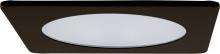 Elco Lighting EL2412B - 4" Square Shower Trim with Frosted Lens