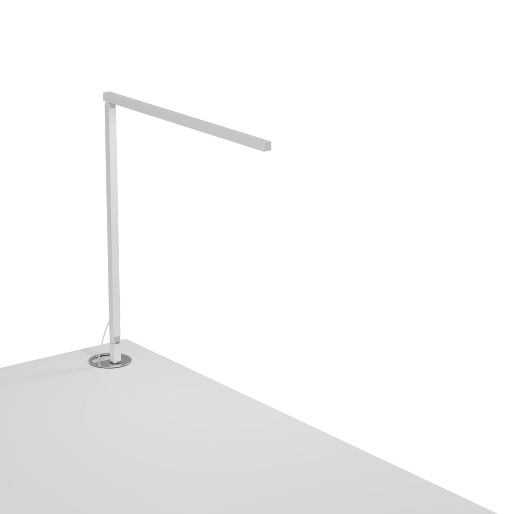 Z-Bar Solo Desk Lamp Gen 4 (Warm Light; Matte White) with Grommet Mount