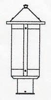 Arroyo Craftsman BP-7LTN-BK - 7" berkeley long body post mount
