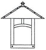 Arroyo Craftsman EW-16TCS-BZ - 16" evergreen flush wall mount with t-bar overlay