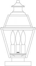 Arroyo Craftsman INC-8GRRM-BZ - 8" inverness column mount with glass roof