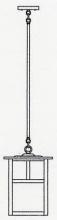 Arroyo Craftsman MSH-10TAM-MB - 10" mission stem hung pendant with t-bar overlay