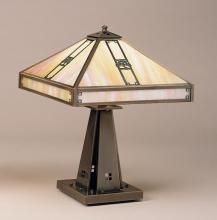 Arroyo Craftsman PTL-16OF-P - 16" pasadena table lamp with oak tree filigree