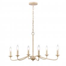 ELK Home 90220/6 - Ellisville 30'' Wide 6-Light Chandelier - Antique Cream