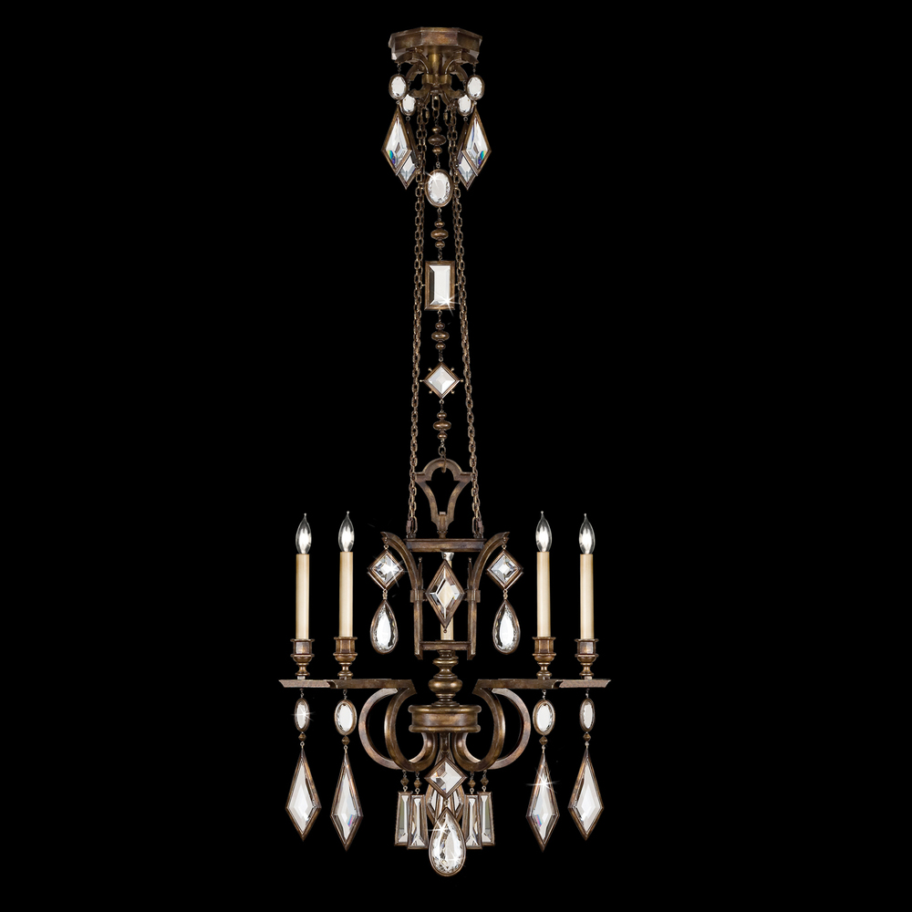 Encased Gems 27"W Round Chandelier